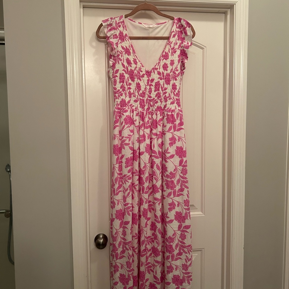 Lauren Conrad Smocked Floral Midi Dress
